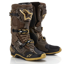Load image into Gallery viewer, Alpinestars Tech-10 MX Boots - LE Squad Dark Brown Kangaroo Gold