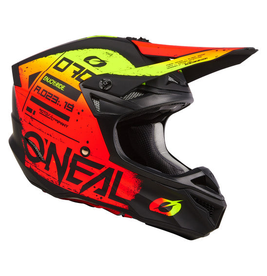 Oneal 5SRS Adult MX Helmet - Scarz Black/Red/Yellow