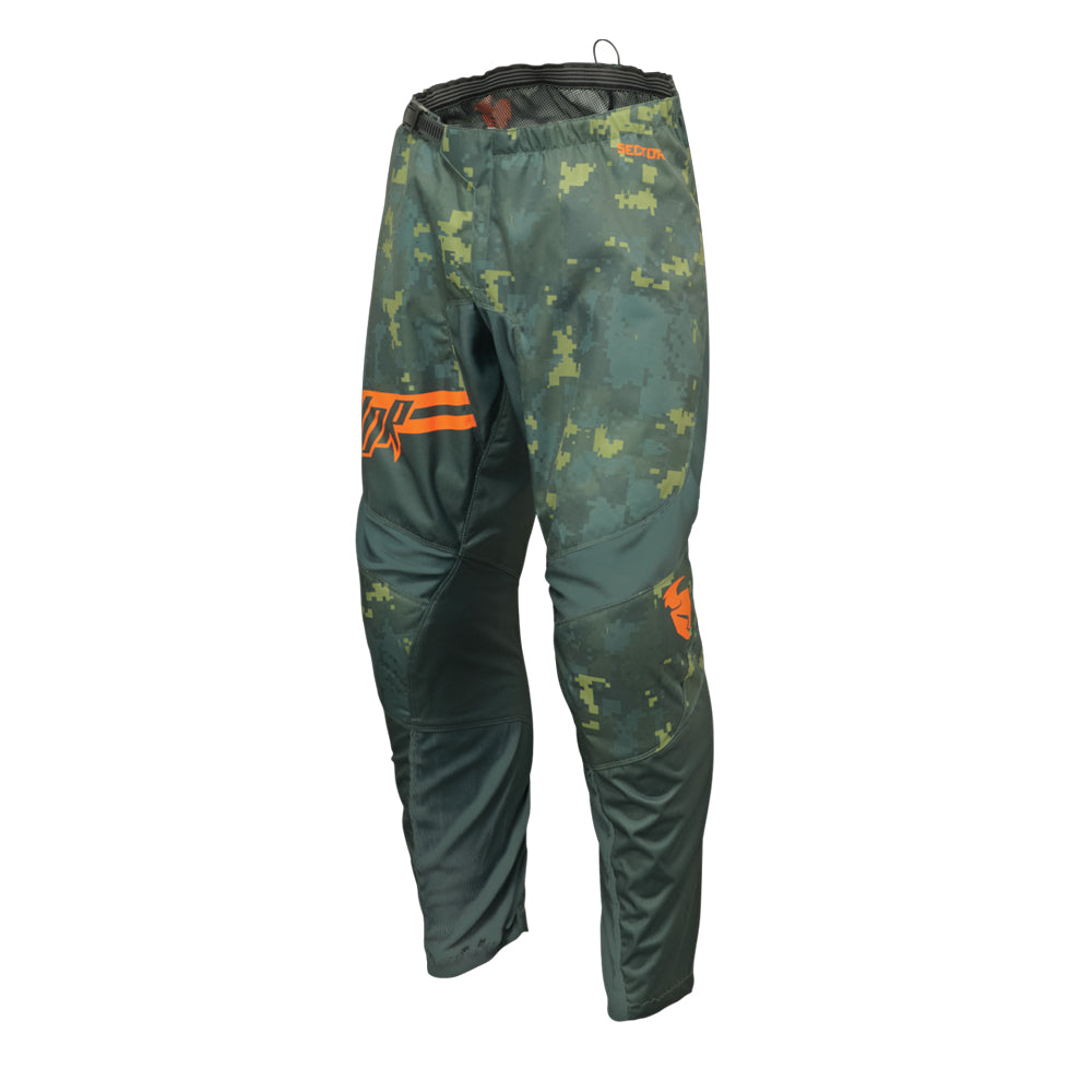 Thor Sector Youth MX Pants - Digi Green Camo