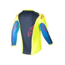 Load image into Gallery viewer, Alpinestars Kids Racer MX Jersey - Yellow/Blue/Navy