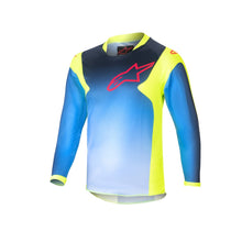 Load image into Gallery viewer, Alpinestars Kids Racer MX Jersey - Yellow/Blue/Navy