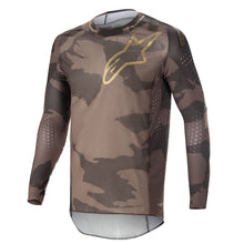 Load image into Gallery viewer, Alpinestars Supertech Squad Jersey - LE Dark Brown/Kangaroo Gold