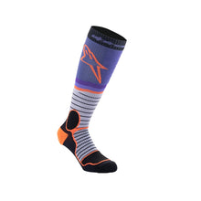 Load image into Gallery viewer, Alpinestars Adult MX Plus V2 Socks - Black/Gray/Purple