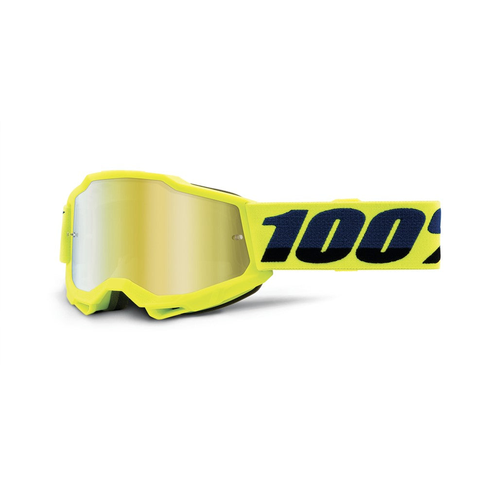 100% Accuri 2 Youth Goggles - Fluoro Yellow - Mirror Gold Lens
