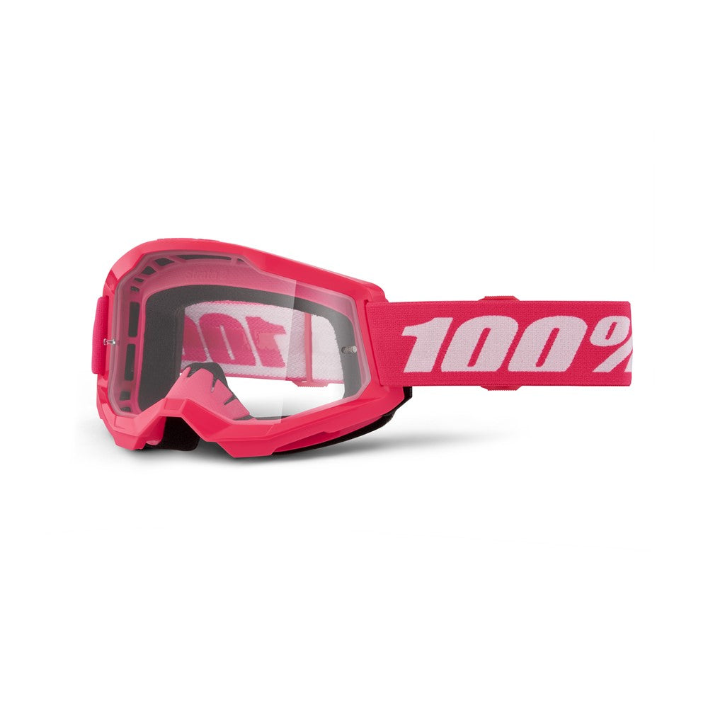 100% Strata 2 Youth Googles - Pink - Clear Lens