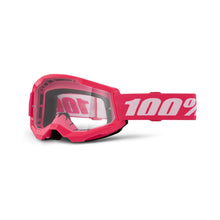 Load image into Gallery viewer, 100% Strata 2 Youth Googles - Pink - Clear Lens