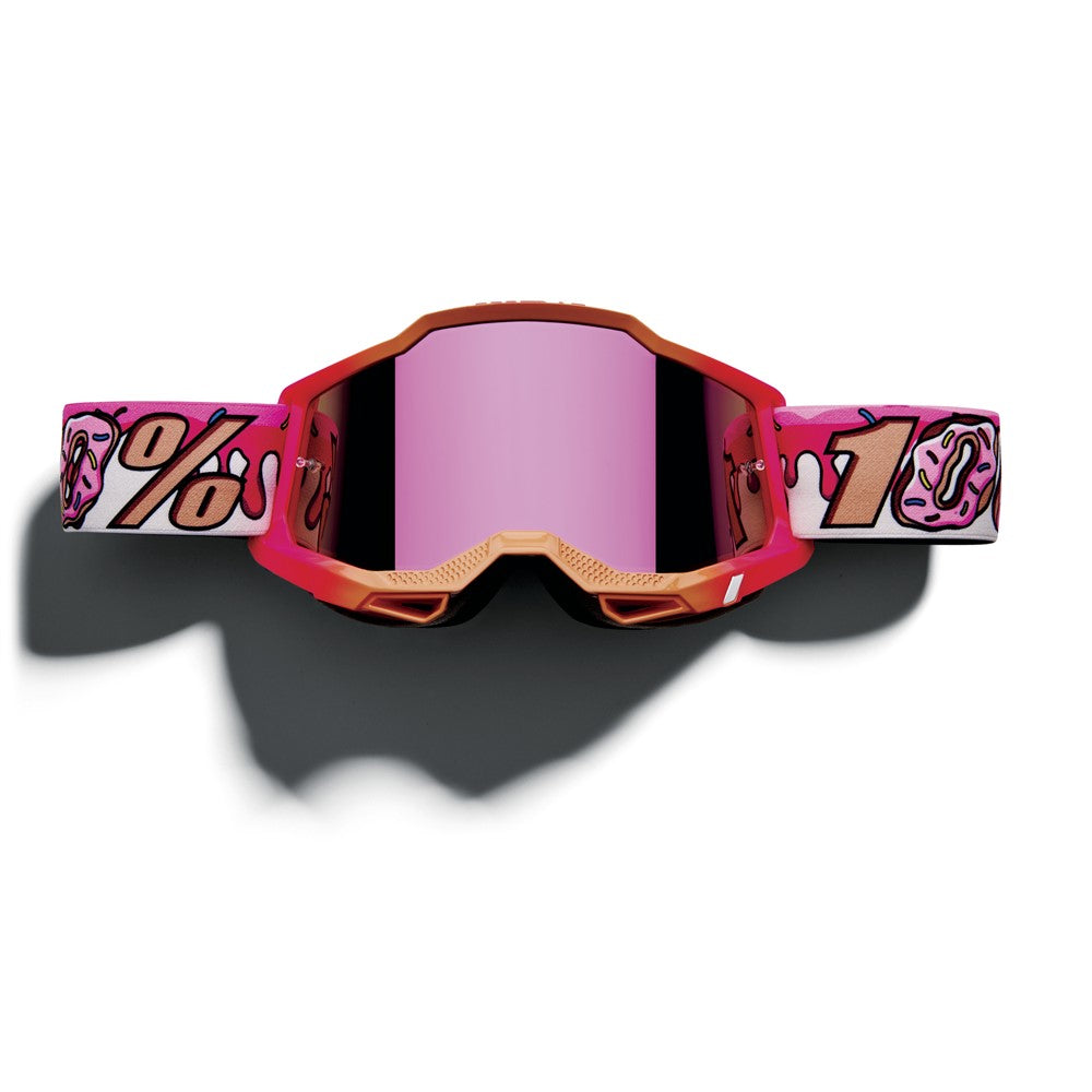 100% Accuri 2 Adult MX Goggles - Donut Pink - Mirror Pink Lens