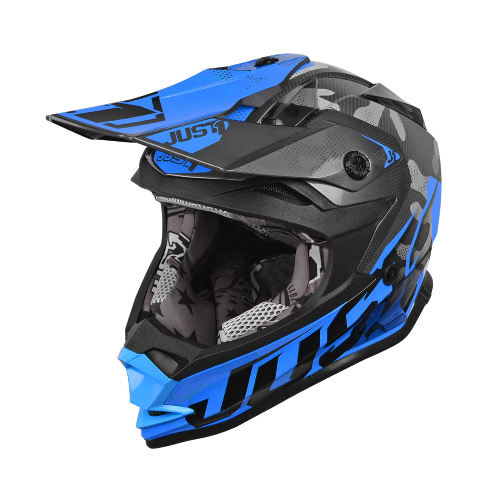 Just1 J32 Youth MX Helmet - Swat Camo Blue