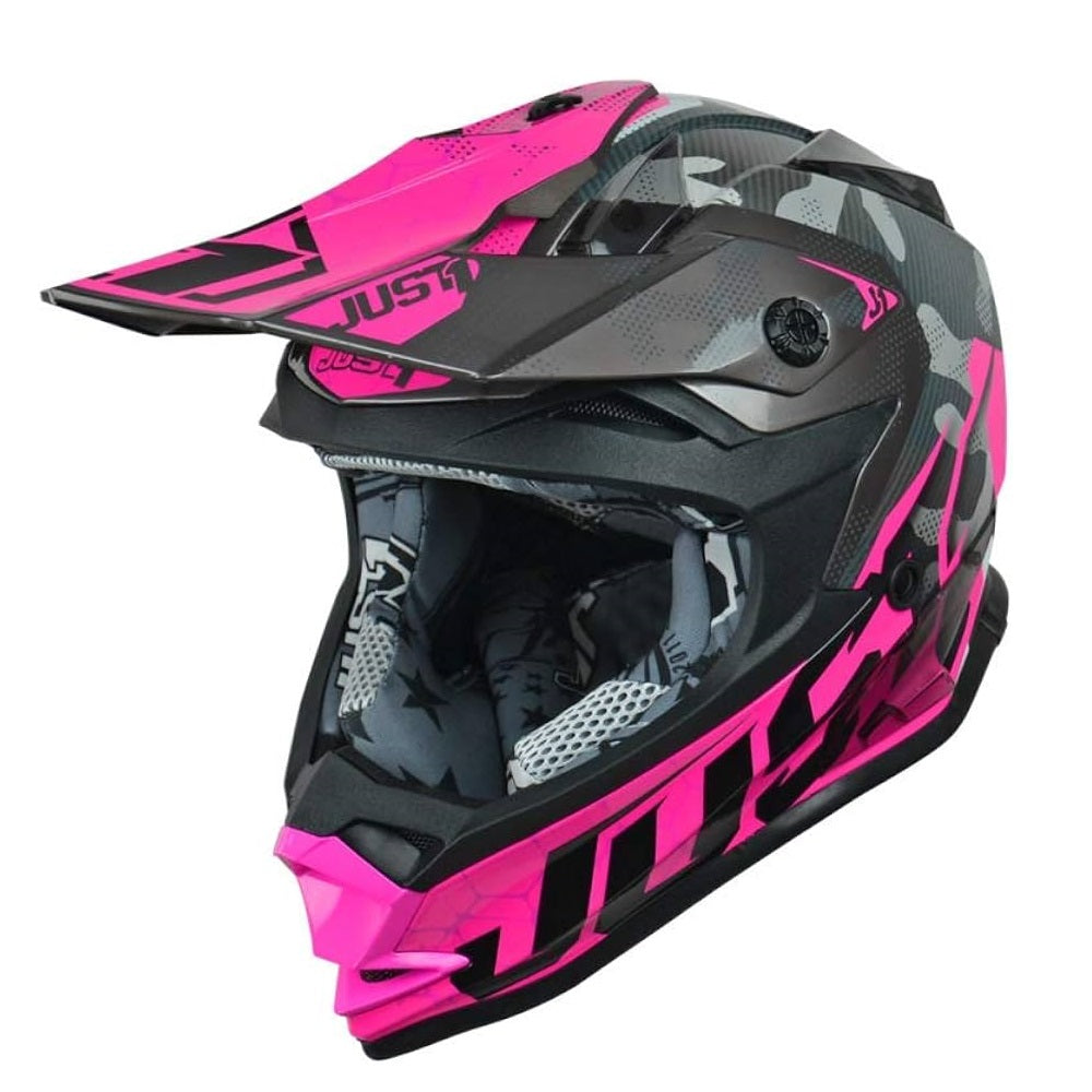 Just1 J32 Youth MX Helmet - Swat Camo Pink