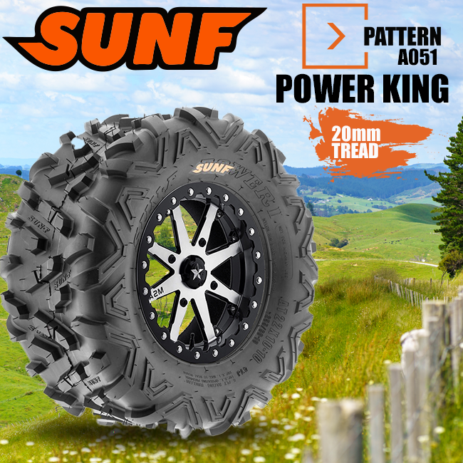 ATV UTV Tyres : 25x8x12 Pair - Sun-F A051 - 6 Ply -
