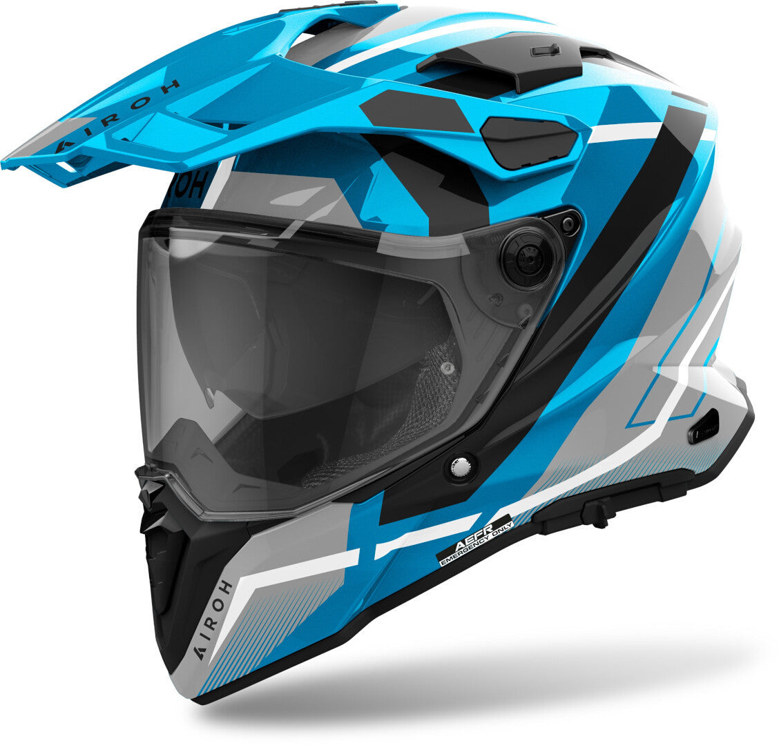 Airoh Commander 2 Adventure Helmet - Gloss Mavick Cerulean Blue