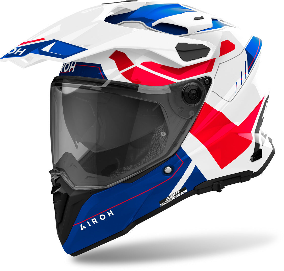 Airoh Commander 2 Adventure Helmet - Gloss Reveal Blue Red