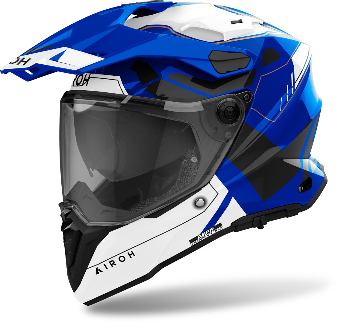 Airoh Commander 2 Adventure Helmet - Gloss Reveal Blue White