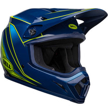 Load image into Gallery viewer, Bell MX-9 MIPS Adult MX Helmet - Zone Gloss Navy/Retina