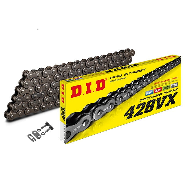 DID 428VX Pro Street X-Ring Chain - 428 x 136 Link - Clip Link