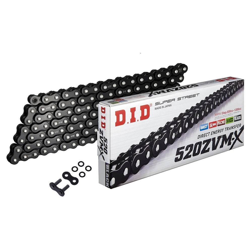 DID 520ZVM-X Black X-Ring Chain - 520 x 120 Link - Rivet Link