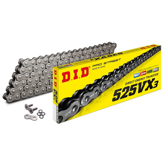 DID 525VX3 X-Ring Chain - 520 x 120 Link - Rivet Link