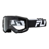 Fly '24 Focus Youth Goggle - Black / White with Clear Lens