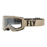 Fly '23 Focus Youth Goggle - Khaki / Brown with Clear Lens
