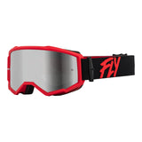 FLY Racing 2024 Zone Goggle - Black / Red with Silver Mirror / Smoke Lens