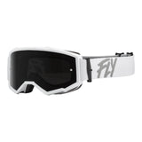 FLY Racing 2024 Zone Goggle - White with Dark Smoke Lens