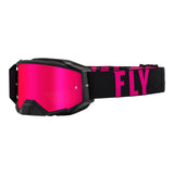 FLY Racing 2024 Zone Pro Goggle - Black / Pink with Pink Mirror / Smoke Lens