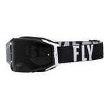 FLY Racing 2024 Zone Pro Goggle - Black / White with Dark Smoke Lens
