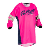 Fly Racing 2023 Kinetic Khaos Youth Jersey - Pink / Navy / Tan