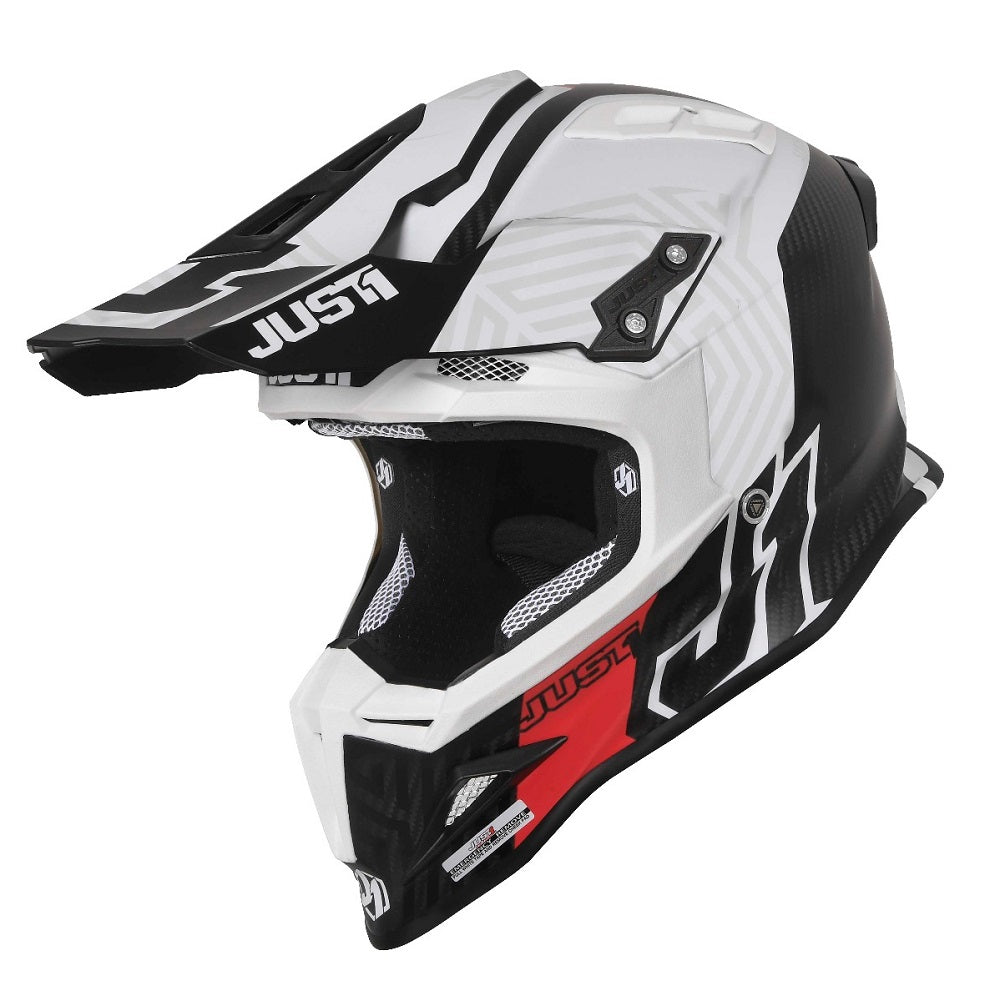 Just1 J12 Adult MX Helmet - Syncro Carbon Matt White
