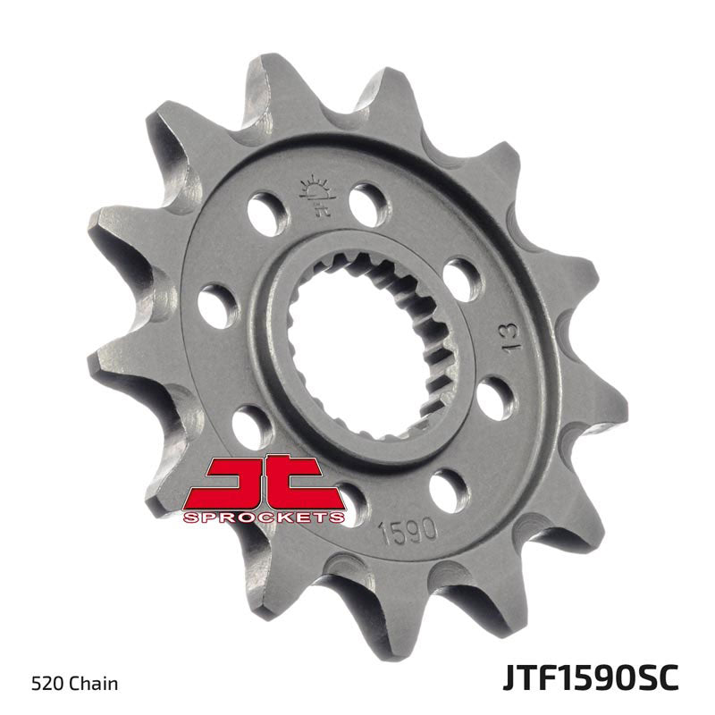 JT Steel Self Cleaning Front Sprocket - JTF1590.13SC - 520P - 13T