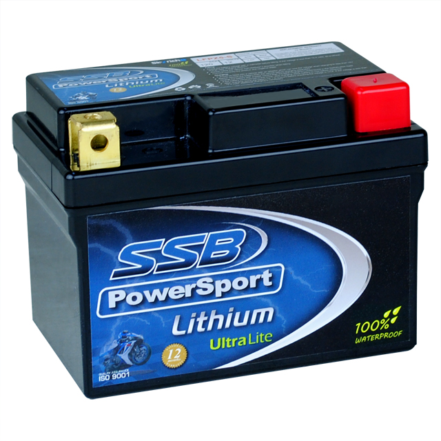 SSB LFPZ5-S Lithium Ultralite Motorcycle Battery - YTX4LBS
