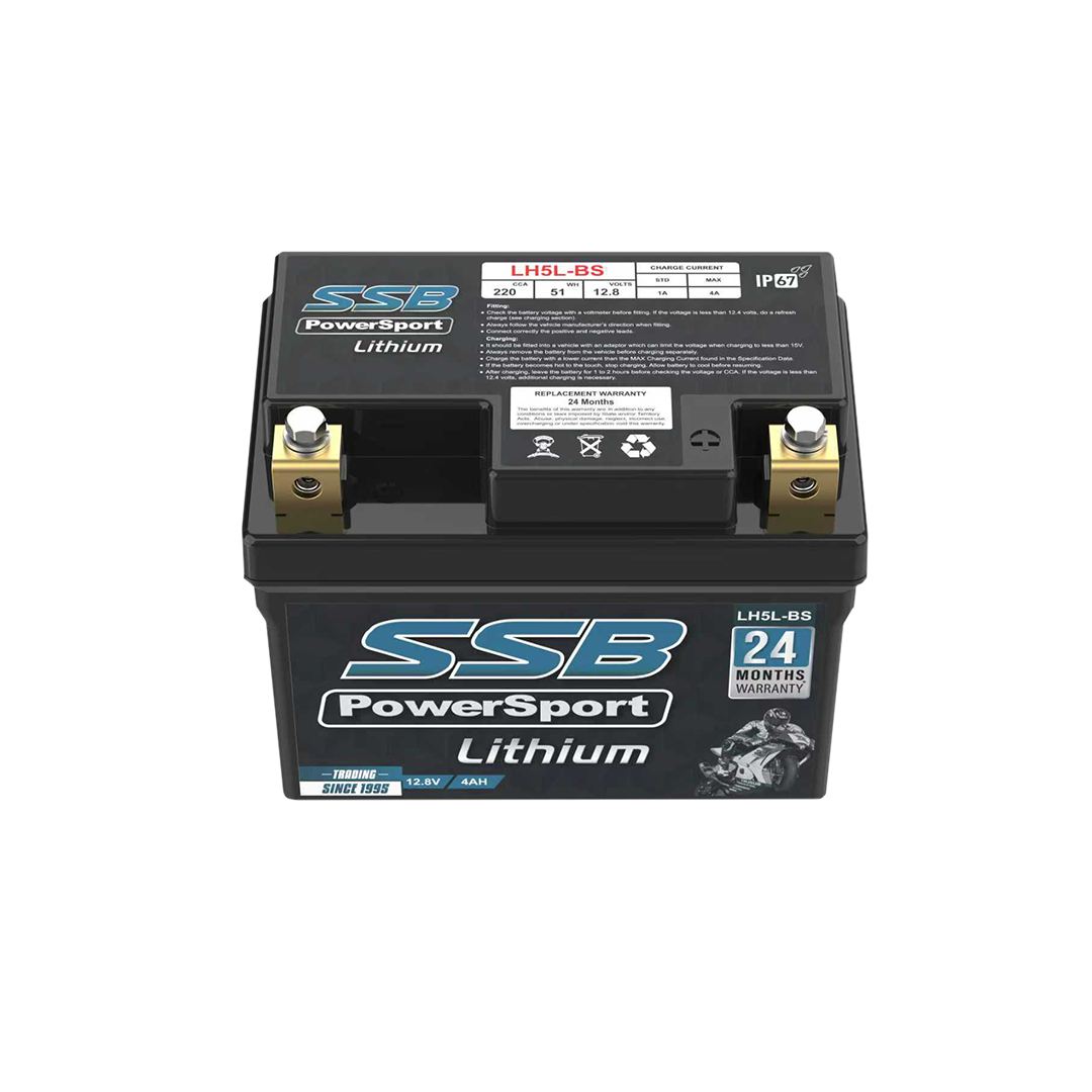 SSB LH5L-BS Lithium Ultralite Motorcycle Battery - YTX5LBS