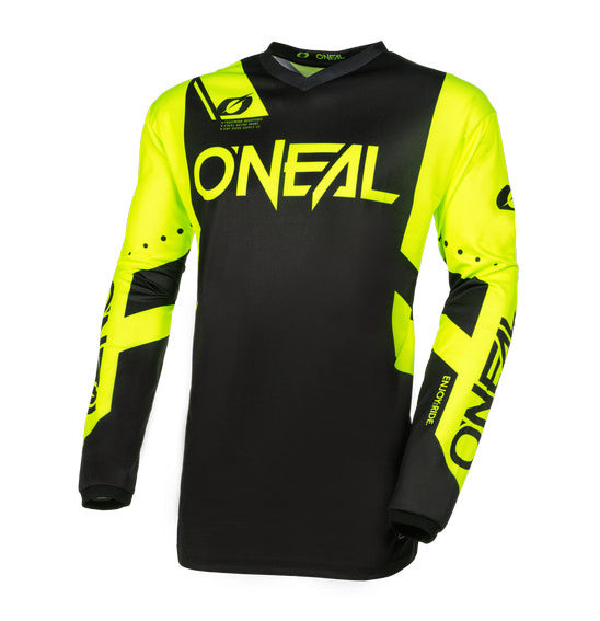 Oneal Element Youth MX Jersey - V24 Racewear Black/Neon Yellow