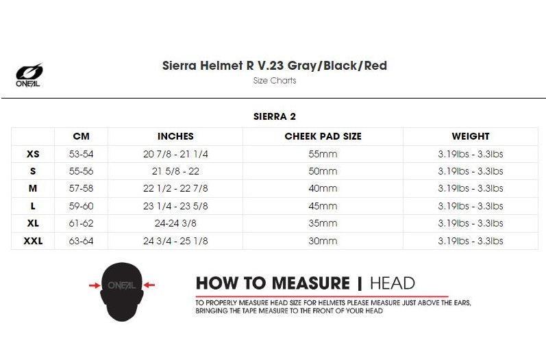 Oneal SIERRA II Adventure Helmet - R V.23 Black/Grey/Red