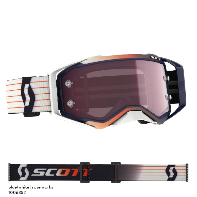 scott prospect amplifier goggle Scott Prospect Amplifier Adult MX Goggles - Blue White