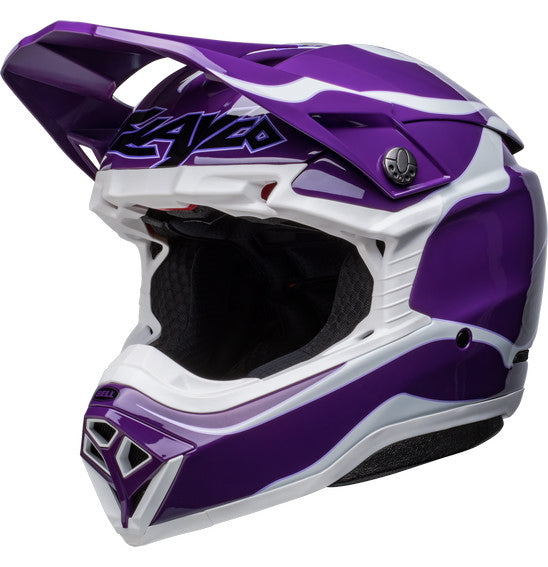 Bell Moto-10 MX Helmet - Spherical Slayco LE Purple/White