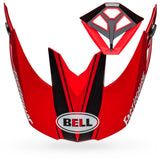 Bell MOTO-10 Peak And MouthPiece Kit - Fasthouse Day In The Dirt 24 Red/Gold