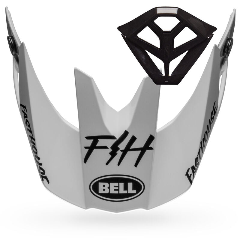 Bell MOTO-10 Peak And MouthPiece Kit - Fasthouse MOD Squad White/Black