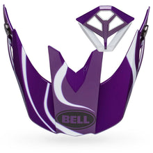 Load image into Gallery viewer, Bell MOTO-10 Peak And MouthPiece Kit - Slayco Gloss Purple/White