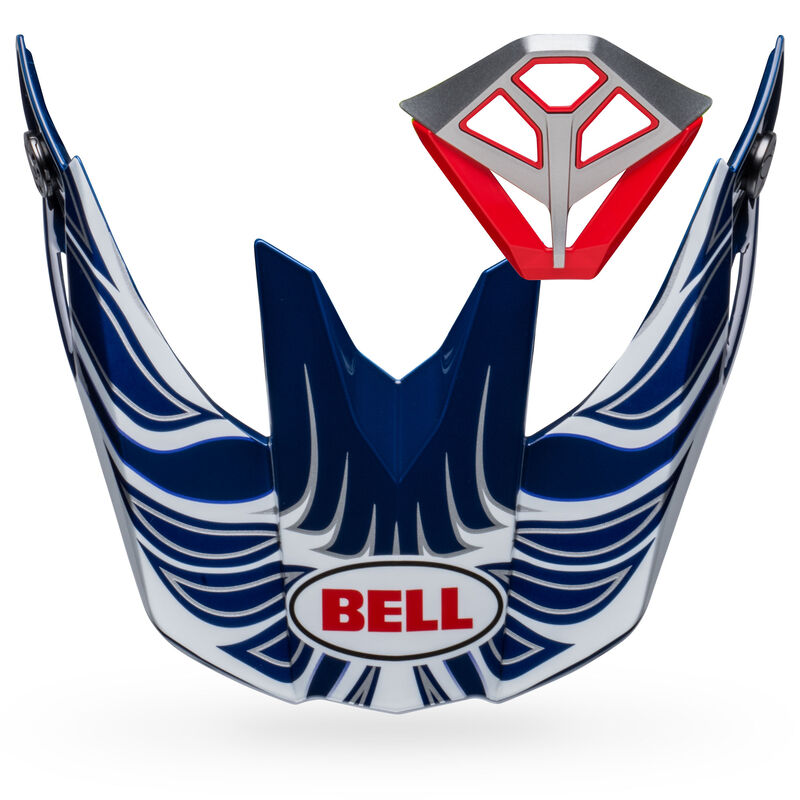 Bell MOTO-10 Peak And MouthPiece Kit - Tomac 23 Blue/White