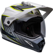 Load image into Gallery viewer, Bell MX-9 Adventure MIPS Helmet - Dalton White/Hi Viz Yellow