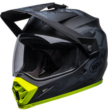 Load image into Gallery viewer, Bell MX-9 Adventure MIPS Helmet - Stealth Camo Matt Black/Yellow