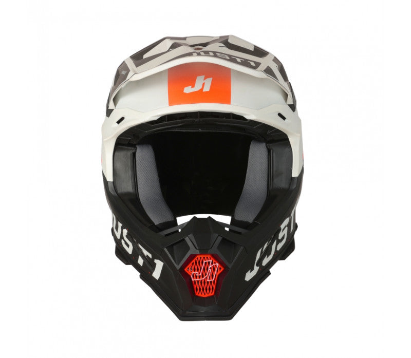 Just1 J22 Youth MX Helmet - Carbon Adrenaline Orange