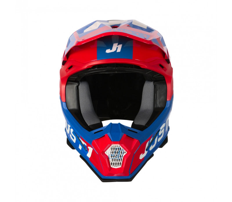 Just1 J22 Youth MX Helmet - Carbon Adrenaline Red/Blue