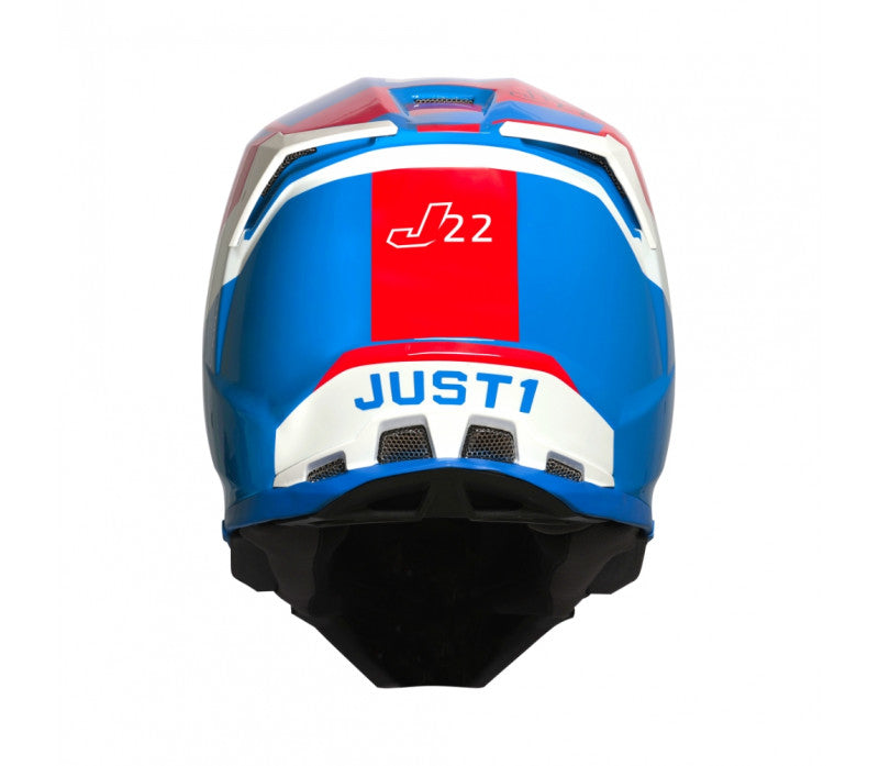 Just1 J22 Youth MX Helmet - Carbon Adrenaline Red/Blue