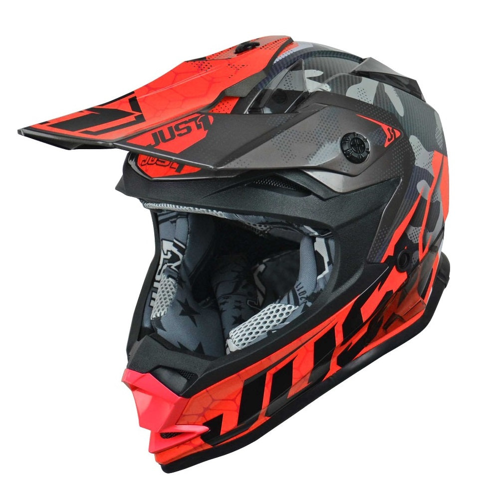 Just1 J32 Youth MX Helmet - Swat Camo Red
