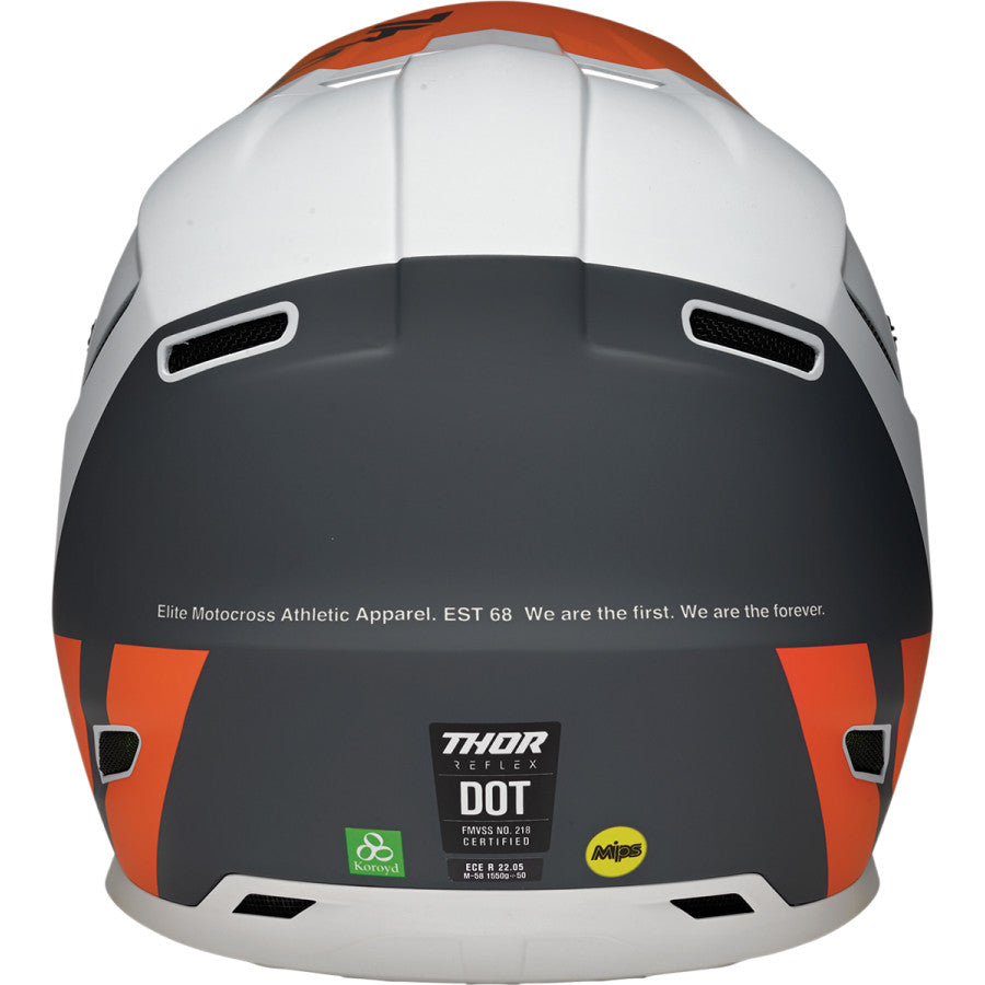 Thor Adult Reflex MX MIPS Helmet - Cube Grey Red Orange