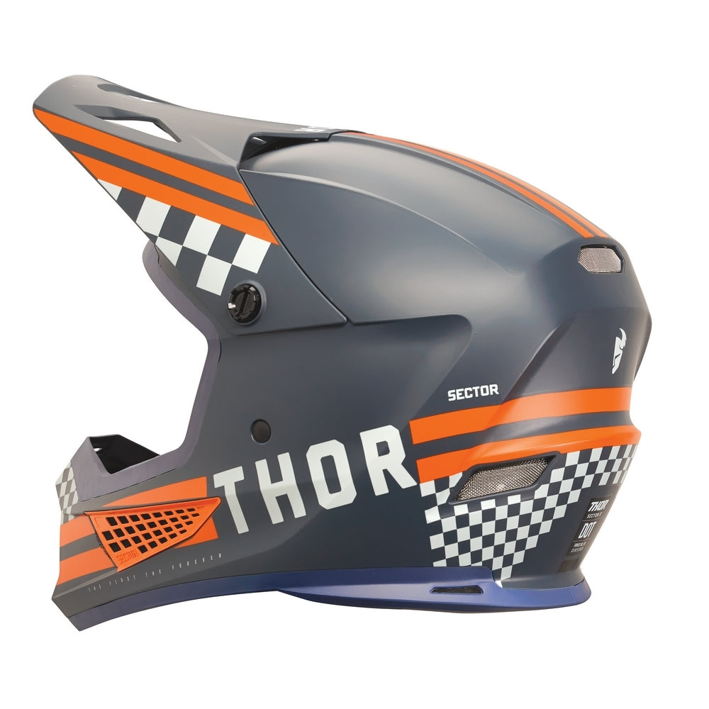 Thor Sector 2 Adult MX Helmet - Combat Midnight/Orange