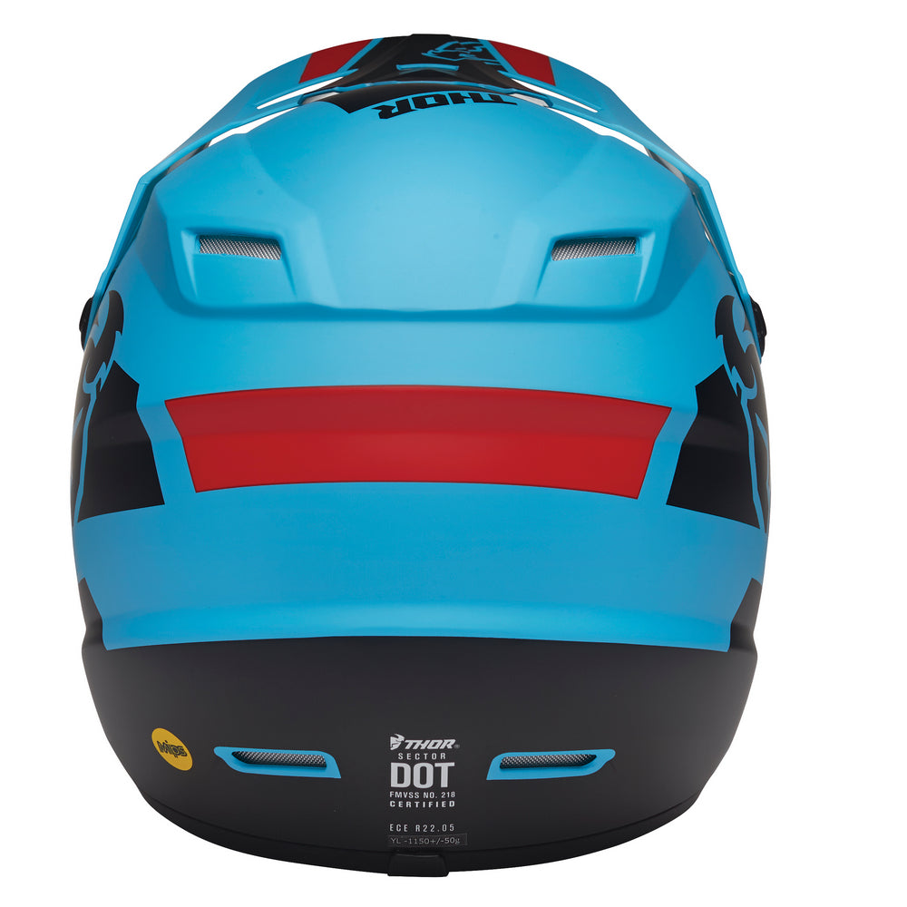 Thor Youth Sector MX MIPS Helmet - Slit Blue Black