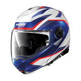 Nolan N100-5 PLUS N-Com Flip Face Helmet - blue/white